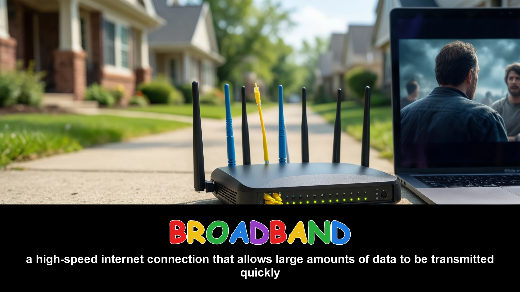 English Illustration for broadband
